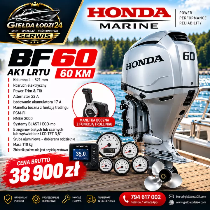 HONDA BF60 AK1 LRTU o mocy 60 KM